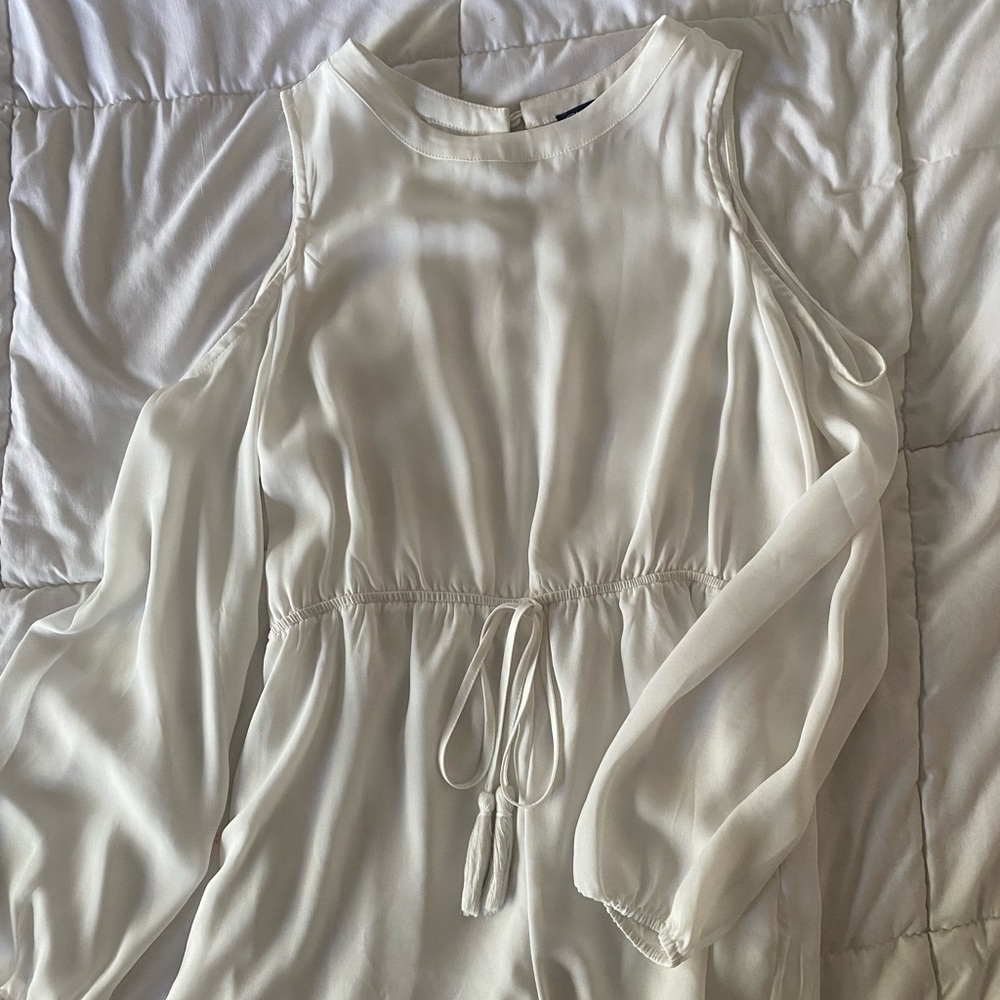 white open back romper